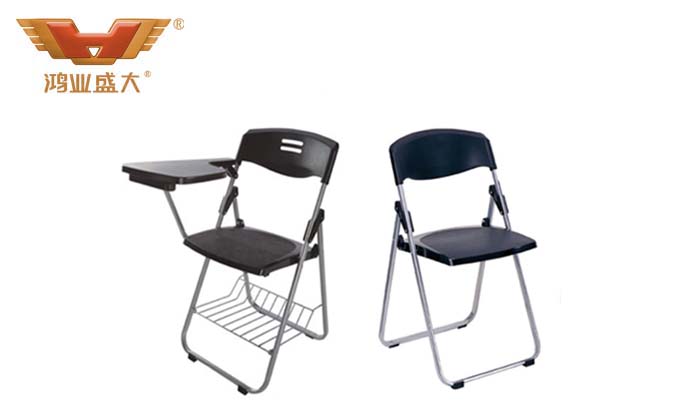 學(xué)校學(xué)生黑色系寫(xiě)字板折疊椅