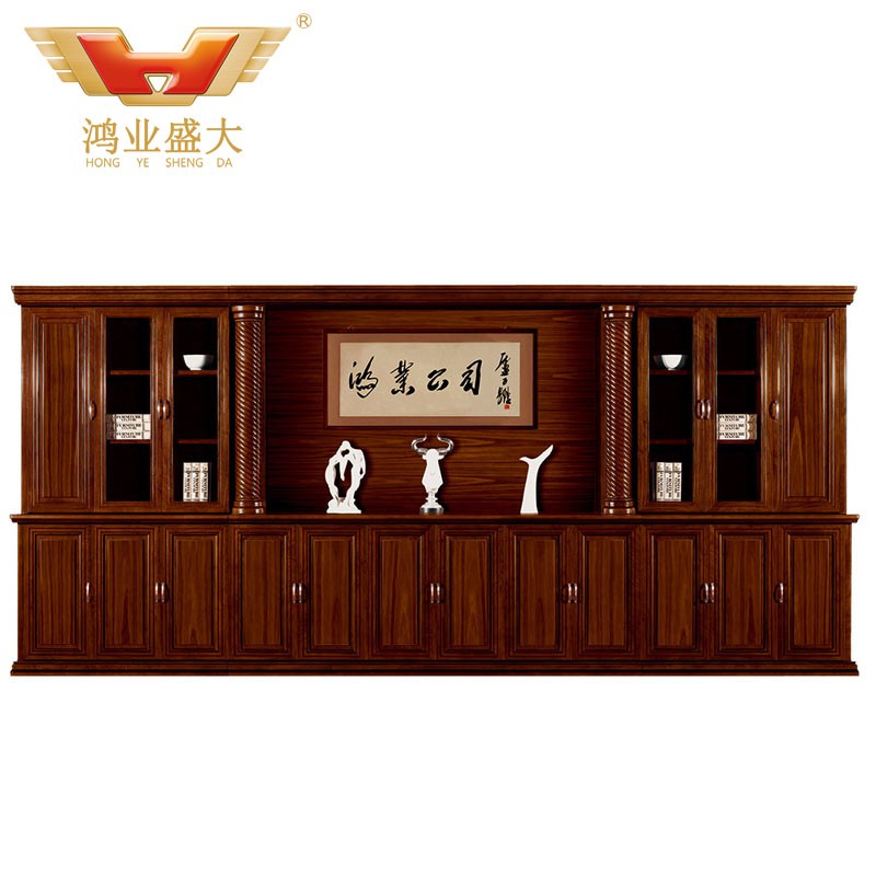 實(shí)木辦公文件柜 總裁室豪華書柜HY-C7012