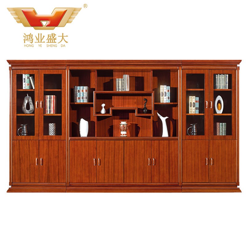 高檔實(shí)木文件柜 八門(mén)豪華文件柜HY-6938