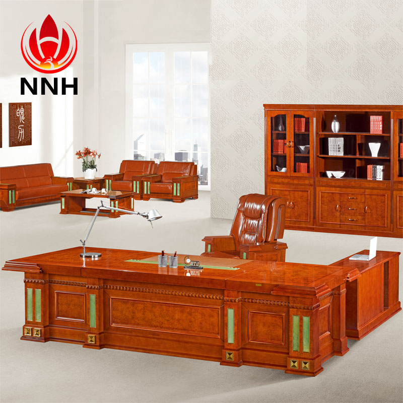 辦公桌 實(shí)木貼皮辦公桌 品牌油漆實(shí)木班臺NNH-DA18-38
