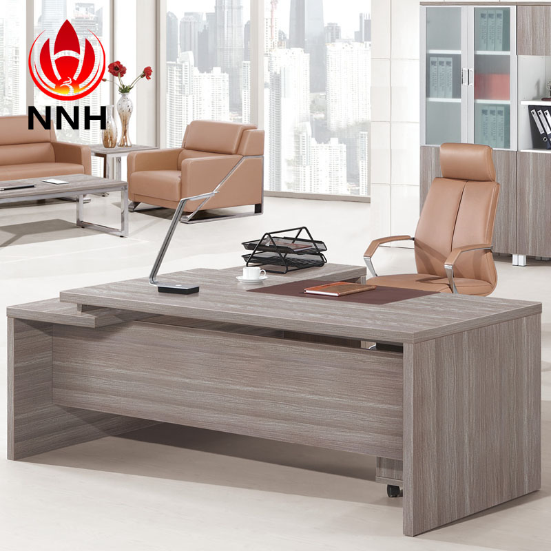 板式辦公桌 銀松木辦公班臺(tái) 廣東板式辦公家具廠(chǎng)家NNH-JT02