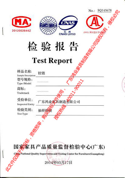 鉸鏈檢驗報告 鉸鏈檢驗報告