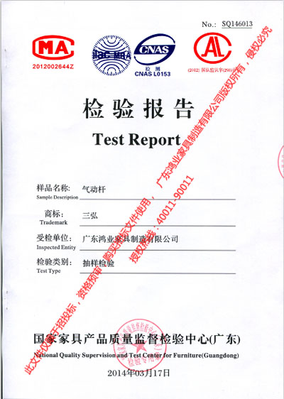 氣動(dòng)桿檢驗(yàn)報(bào)告 氣動(dòng)桿檢驗(yàn)報(bào)告