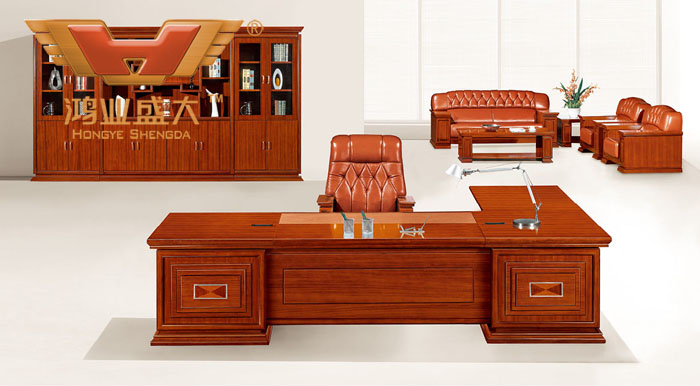實(shí)木辦公桌班臺(tái) 辦公家具廠家直銷 高檔豪華總裁桌HY-D3933