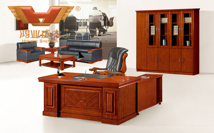 經(jīng)理室實(shí)木辦公桌 時尚高檔老板桌HY-D3618