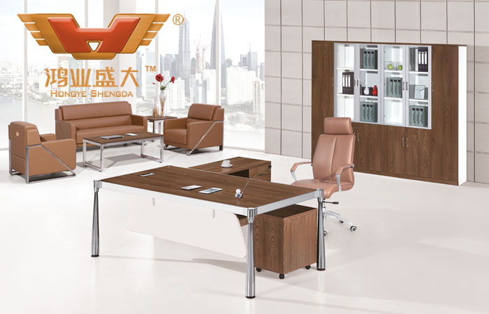 板式辦公桌班臺(tái) 簡(jiǎn)約時(shí)尚主管桌 品牌板式大班臺(tái)HY-JT09