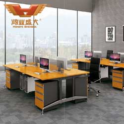 竹木板式辦公桌 四人組合  H60-0203 竹木板式辦公桌 四人組合  H60-0203