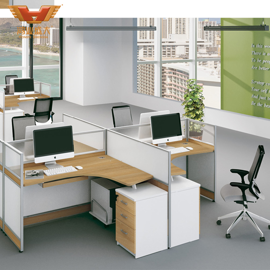 時尚簡約職員屏風(fēng)辦公桌  四人位辦公桌H15-0815 時尚簡約職員屏風(fēng)辦公桌  四人位辦公桌H15-0815