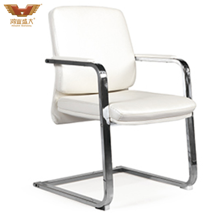 白色牛皮會議椅HY-366H 白色牛皮會議椅HY-366H